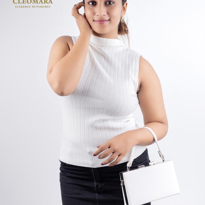 Cleomara High-Neck Casual Top